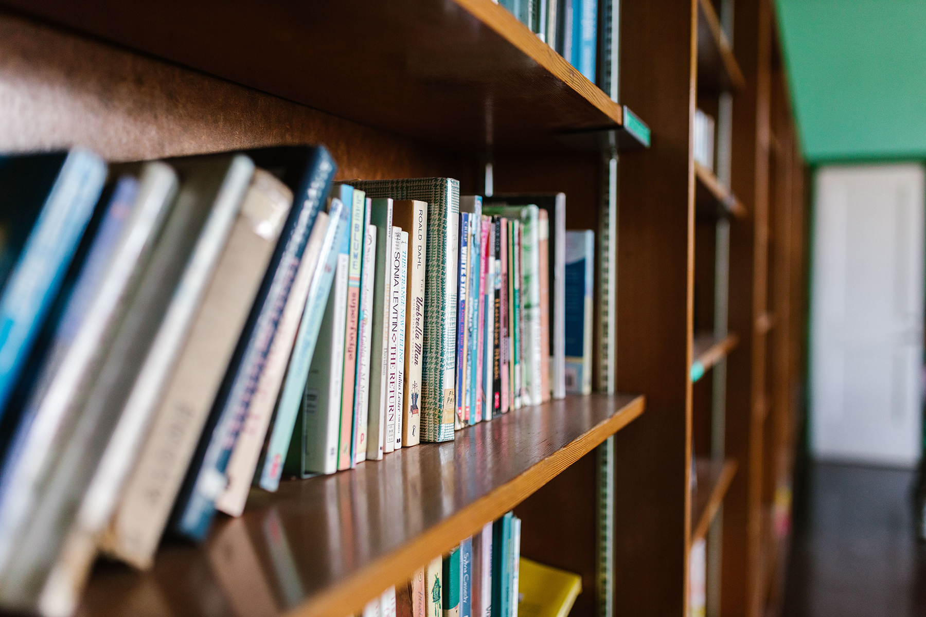 Books in a library